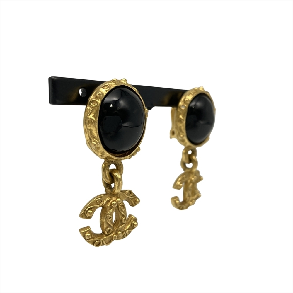 CHANEL Black Logo Earrings - Picture 2 of 8